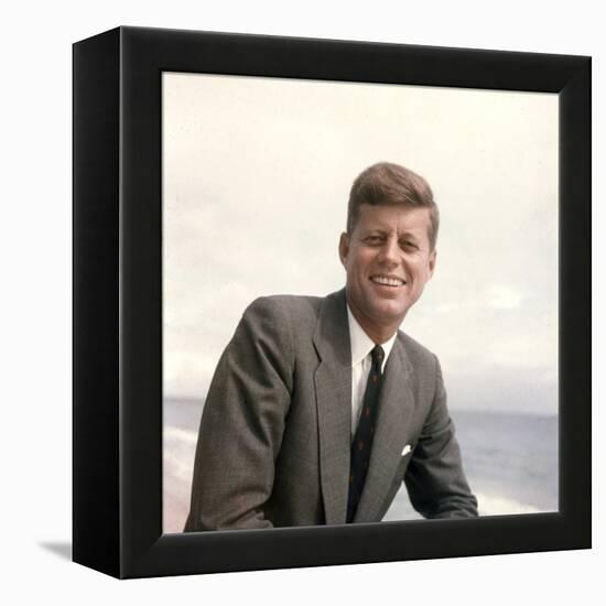 Senator John F. Kennedy Portrait, 1957-Hank Walker-Framed Premier Image Canvas