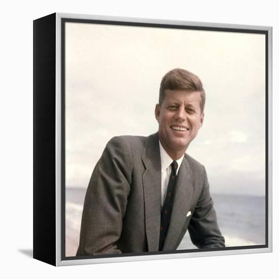 Senator John F. Kennedy Portrait, 1957-Hank Walker-Framed Premier Image Canvas