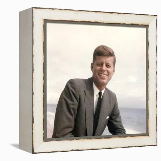 Senator John F. Kennedy Portrait, 1957-Hank Walker-Framed Premier Image Canvas