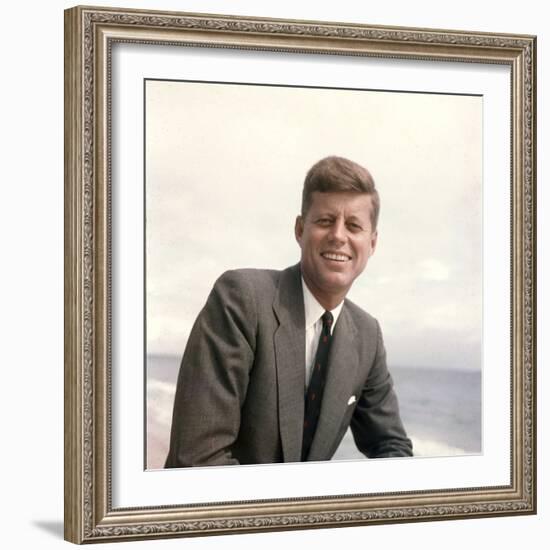 Senator John F. Kennedy Portrait, 1957-Hank Walker-Framed Photographic Print