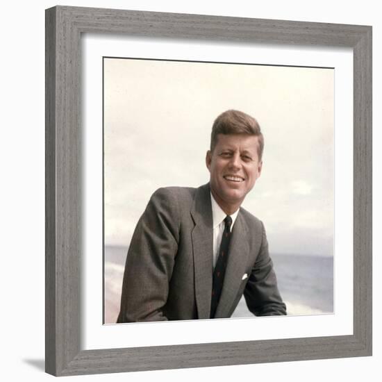 Senator John F. Kennedy Portrait, 1957-Hank Walker-Framed Photographic Print