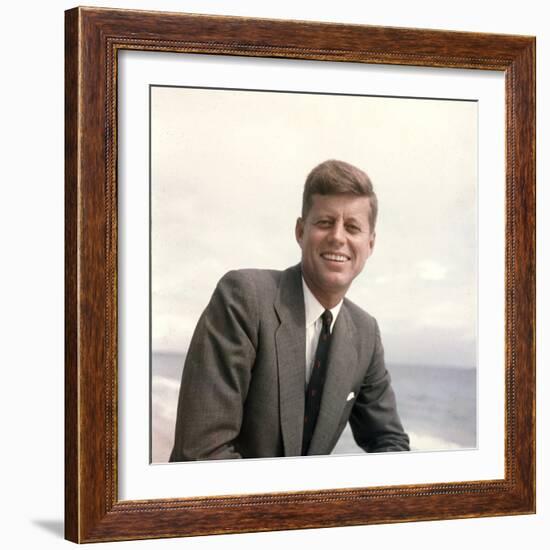 Senator John F. Kennedy Portrait, 1957-Hank Walker-Framed Photographic Print