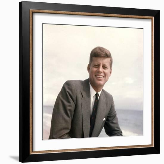 Senator John F. Kennedy Portrait, 1957-Hank Walker-Framed Photographic Print