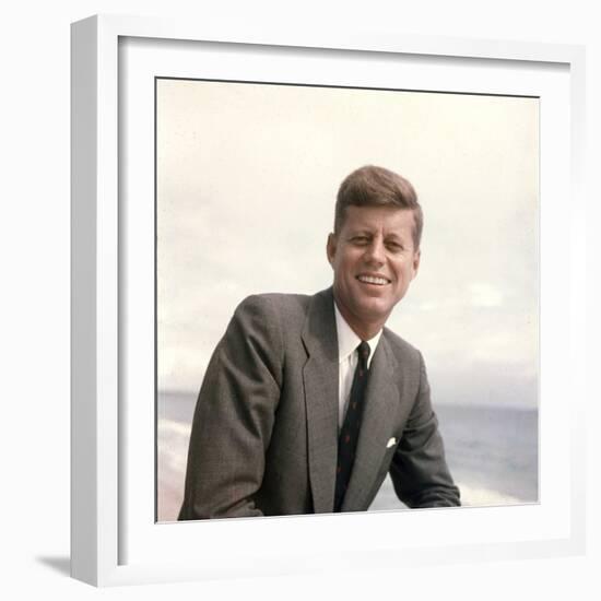 Senator John F. Kennedy Portrait, 1957-Hank Walker-Framed Photographic Print