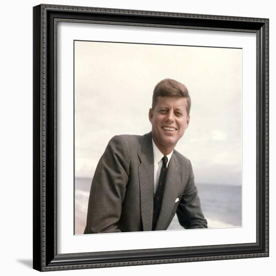 Senator John F. Kennedy Portrait, 1957-Hank Walker-Framed Photographic Print