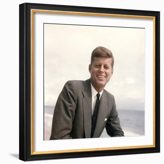 Senator John F. Kennedy Portrait, 1957-Hank Walker-Framed Photographic Print