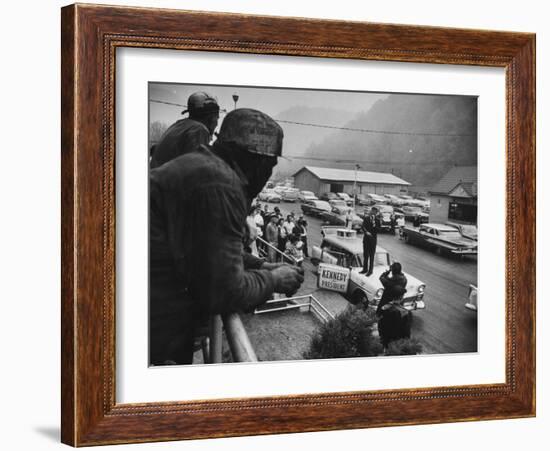 Senator John Kennedy Giving Speech-Hank Walker-Framed Photographic Print