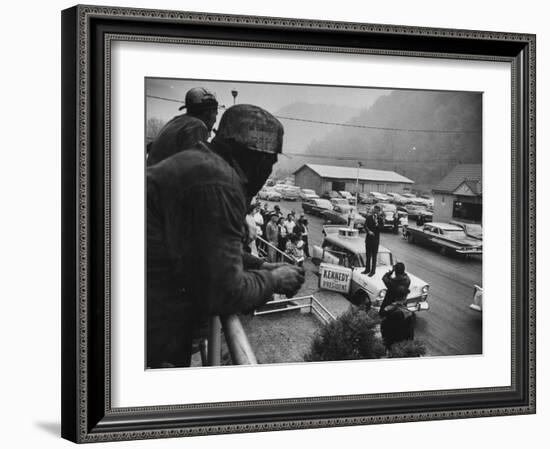 Senator John Kennedy Giving Speech-Hank Walker-Framed Photographic Print