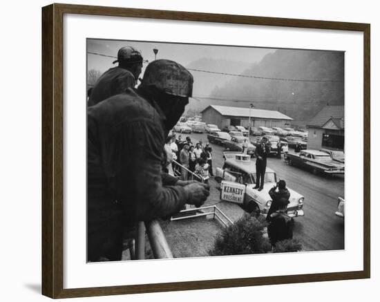 Senator John Kennedy Giving Speech-Hank Walker-Framed Photographic Print