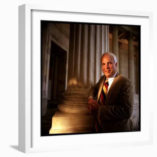 Senator John McCain at US Capitol-Ted Thai-Framed Photographic Print