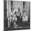 Senator Lyndon B. Johnson with His Family on the Front Steps of Their Home-Ed Clark-Mounted Photographic Print