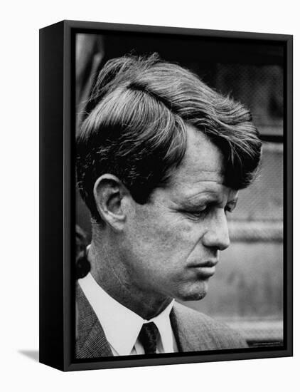 Senator Robert F. Kennedy Arriving at La Guardia Airport-Loomis Dean-Framed Premier Image Canvas