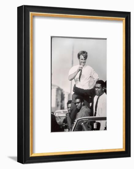 Senator Robert F. Kennedy Campaigning During the California Primary-Bill Eppridge-Framed Photographic Print