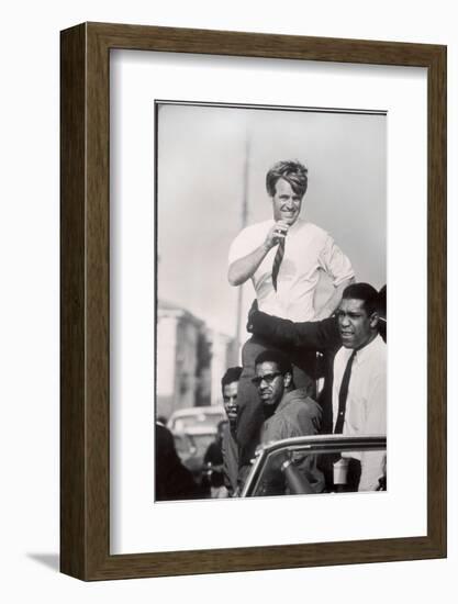 Senator Robert F. Kennedy Campaigning During the California Primary-Bill Eppridge-Framed Photographic Print