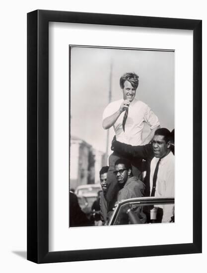 Senator Robert F. Kennedy Campaigning During the California Primary-Bill Eppridge-Framed Photographic Print