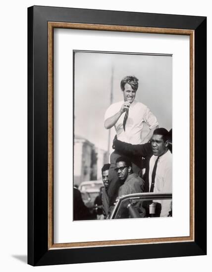 Senator Robert F. Kennedy Campaigning During the California Primary-Bill Eppridge-Framed Photographic Print