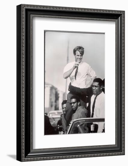 Senator Robert F. Kennedy Campaigning During the California Primary-Bill Eppridge-Framed Photographic Print