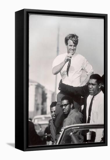 Senator Robert F. Kennedy Campaigning During the California Primary-Bill Eppridge-Framed Premier Image Canvas
