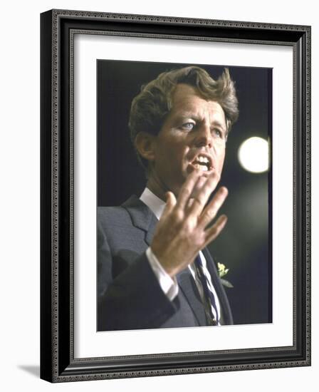 Senator Robert F. Kennedy Campaigning for Local Democratics in New York State-Bill Eppridge-Framed Photographic Print