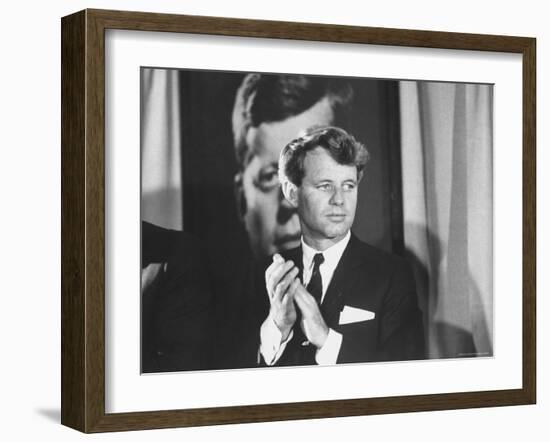 Senator Robert F. Kennedy Campaigning For Local Democrats-Bill Eppridge-Framed Photographic Print