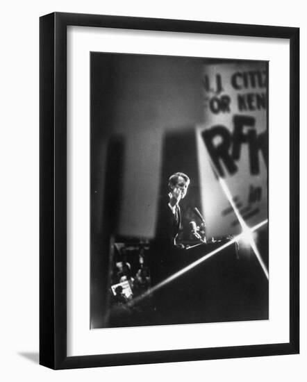 Senator Robert F. Kennedy Campaigning in Camden-null-Framed Photographic Print