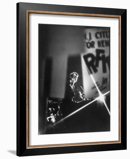 Senator Robert F. Kennedy Campaigning in Camden-null-Framed Photographic Print