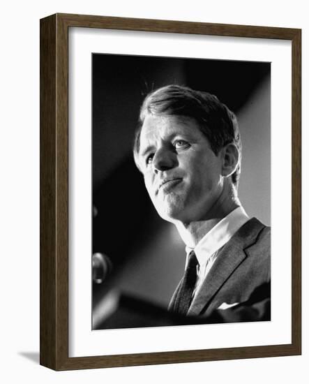 Senator Robert F. Kennedy Campaigning in Indiana Presidential Primary-null-Framed Photographic Print