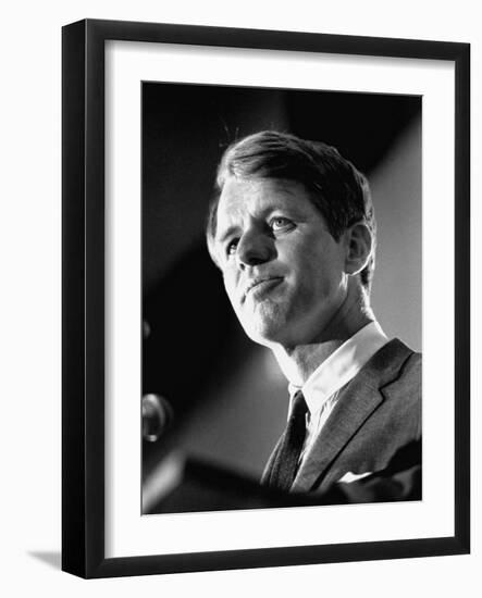 Senator Robert F. Kennedy Campaigning in Indiana Presidential Primary-null-Framed Photographic Print