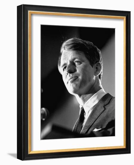 Senator Robert F. Kennedy Campaigning in Indiana Presidential Primary-null-Framed Photographic Print