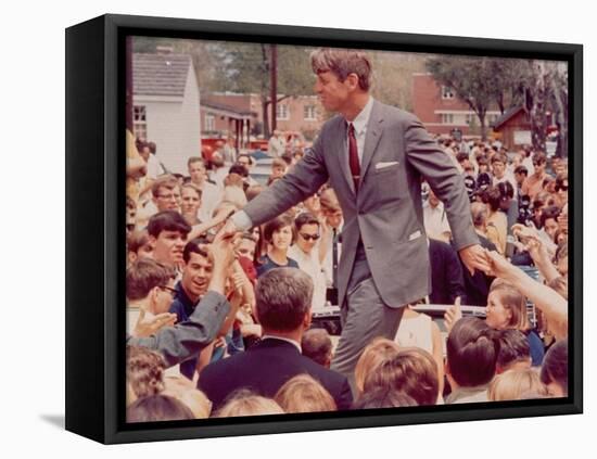 Senator Robert F. Kennedy Campaigning in Indiana Presidential Primary-null-Framed Premier Image Canvas