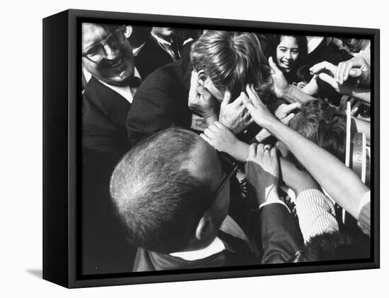 Senator Robert F. Kennedy Campaigning-Bill Eppridge-Framed Premier Image Canvas