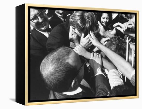 Senator Robert F. Kennedy Campaigning-Bill Eppridge-Framed Premier Image Canvas