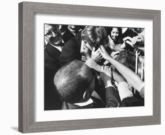 Senator Robert F. Kennedy Campaigning-Bill Eppridge-Framed Photographic Print