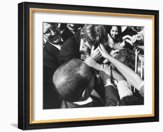 Senator Robert F. Kennedy Campaigning-Bill Eppridge-Framed Photographic Print