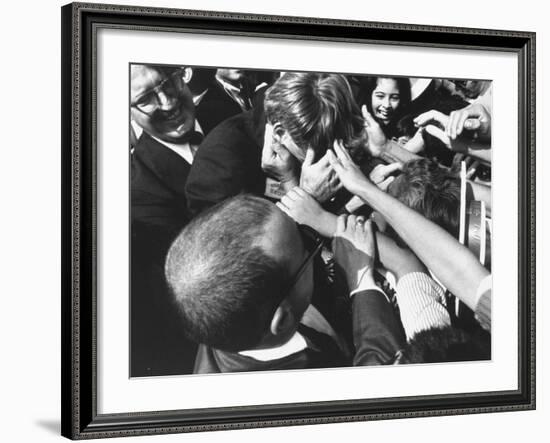 Senator Robert F. Kennedy Campaigning-Bill Eppridge-Framed Photographic Print