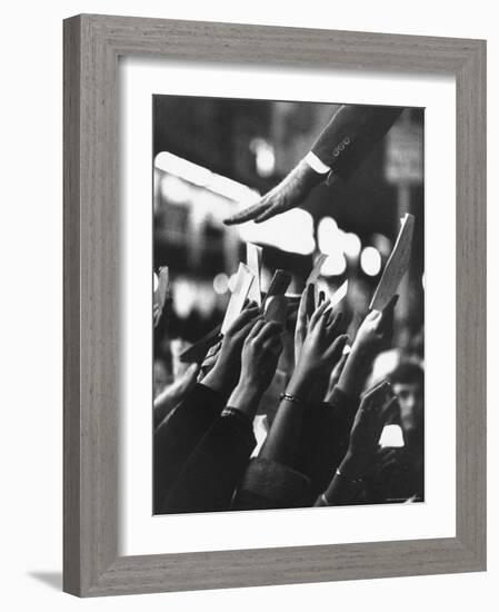 Senator Robert F. Kennedy Campaigning-Bill Eppridge-Framed Photographic Print