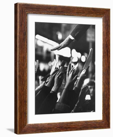 Senator Robert F. Kennedy Campaigning-Bill Eppridge-Framed Photographic Print