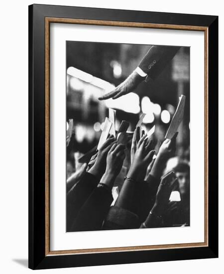 Senator Robert F. Kennedy Campaigning-Bill Eppridge-Framed Photographic Print