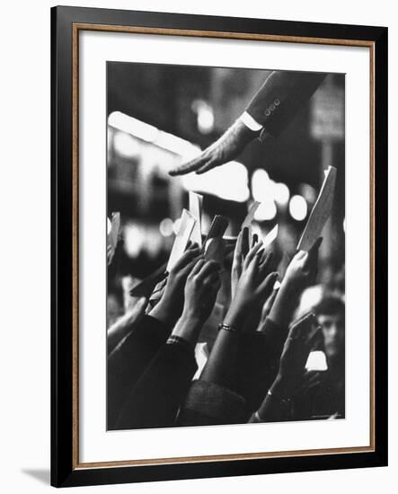 Senator Robert F. Kennedy Campaigning-Bill Eppridge-Framed Photographic Print