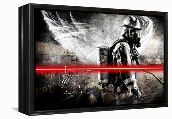 Send Me Firefighter 1-Jason Bullard-Framed Premier Image Canvas