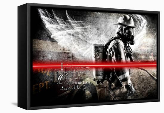 Send Me Firefighter 1-Jason Bullard-Framed Premier Image Canvas