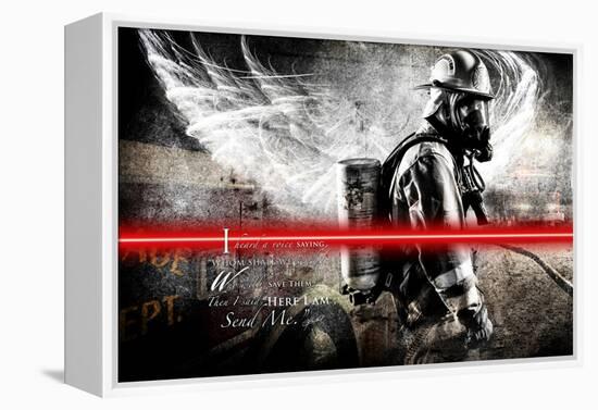 Send Me Firefighter 1-Jason Bullard-Framed Premier Image Canvas