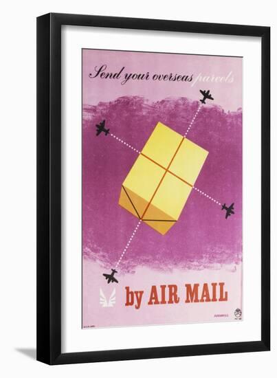Send Your Overseas Parcels by Air Mail-Kenneth Farnhill-Framed Art Print