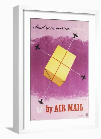 Send Your Overseas Parcels by Air Mail-Kenneth Farnhill-Framed Art Print