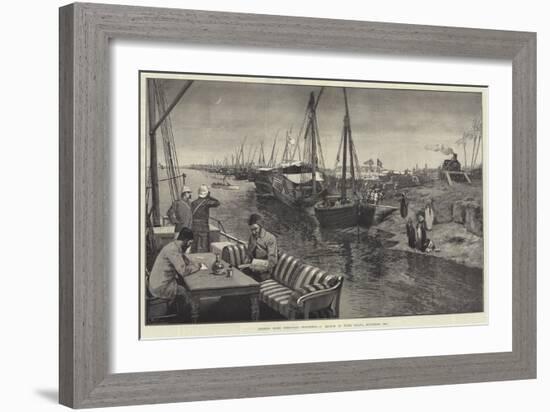 Sending Home Christmas Greetings, a Sketch at Wady Halfa, November 1884-George L. Seymour-Framed Giclee Print