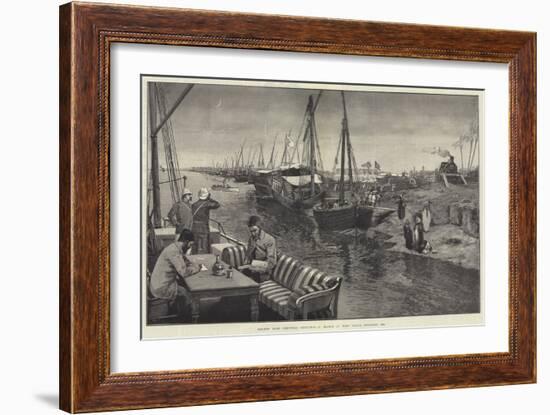 Sending Home Christmas Greetings, a Sketch at Wady Halfa, November 1884-George L. Seymour-Framed Giclee Print