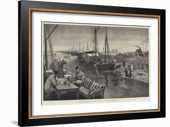 Sending Home Christmas Greetings, a Sketch at Wady Halfa, November 1884-George L. Seymour-Framed Giclee Print