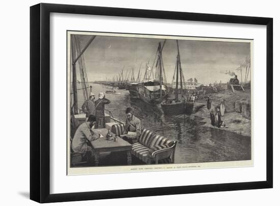 Sending Home Christmas Greetings, a Sketch at Wady Halfa, November 1884-George L. Seymour-Framed Giclee Print