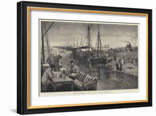 Sending Home Christmas Greetings, a Sketch at Wady Halfa, November 1884-George L. Seymour-Framed Giclee Print