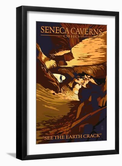 Seneca Canverns, Ohio - See the Earth Crack-Lantern Press-Framed Art Print